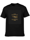 Richness Gold Print Black T-Shirt