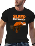 Sleep Save Energy Red Panda T-Shirt