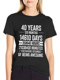 40 Years of Being Awesome T-Shirt