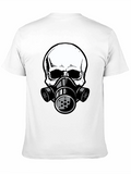 Skull Gas Mask Graphic Tee - Cool Design