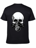 Skull Gas Mask Graphic Tee - Cool Design