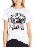 Rabbits - Never Trust Men Who Don't Like Rabbit Classic Cotton Tee – Unisex Comfort For Any Season