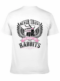 Rabbits - Never Trust Men Who Don't Like Rabbit Classic Cotton Tee – Unisex Comfort For Any Season