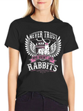 Rabbits - Never Trust Men Who Don't Like Rabbit Classic Cotton Tee – Unisex Comfort For Any Season