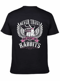 Rabbits - Never Trust Men Who Don't Like Rabbit Classic Cotton Tee – Unisex Comfort For Any Season