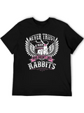 Rabbits - Never Trust Men Who Don't Like Rabbit Classic Cotton Tee – Unisex Comfort For Any Season