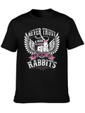 Rabbits - Never Trust Men Who Don't Like Rabbit Classic Cotton Tee – Unisex Comfort For Any Season