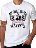 Rabbits - Never Trust Men Who Don't Like Rabbit Classic Cotton Tee – Unisex Comfort For Any Season