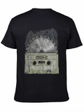 Music Saw Blade Cassette Tape Graphic T-Shirt