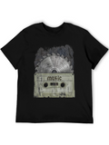 Music Saw Blade Cassette Tape Graphic T-Shirt