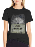 Music Saw Blade Cassette Tape Graphic T-Shirt