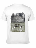 Music Saw Blade Cassette Tape Graphic T-Shirt