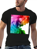 Rainbow Clouds Classic Cotton Tee – Unisex Comfort For Any Season