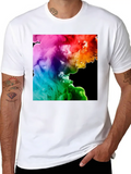 Rainbow Clouds Classic Cotton Tee – Unisex Comfort For Any Season