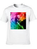 Rainbow Clouds Classic Cotton Tee – Unisex Comfort For Any Season