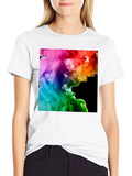 Rainbow Clouds Classic Cotton Tee – Unisex Comfort For Any Season