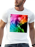 Rainbow Clouds Classic Cotton Tee – Unisex Comfort For Any Season