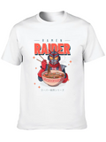 Ramen Raider Eating Ramen Classic Cotton Tee – Unisex Comfort For Any Season