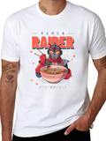 Ramen Raider Eating Ramen Classic Cotton Tee – Unisex Comfort For Any Season