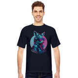 Rebellious wild pig in blue and pink