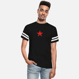 Red Star - Minimal Geometric Symbol T-Shirt