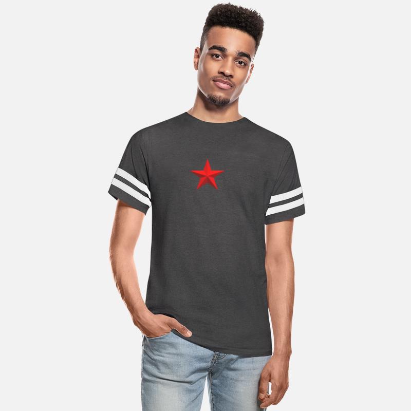 Red Star - Minimal Geometric Symbol T-Shirt