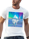 Reflected Glacier Classic Cotton Tee – Unisex Comfort For Any Season