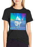 Reflected Glacier Classic Cotton Tee – Unisex Comfort For Any Season
