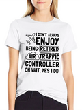 Retired Air Traffic Controller Airplane Classic Cotton Tee – Unisex Comfort For Any Season