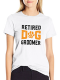 Retired Dog Groomer Fur Artist Retirement Party Classic Cotton Tee – Unisex Comfort For Any Season