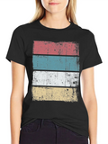 Retro Background Sunset Grunge Classic Cotton Tee – Unisex Comfort For Any Season