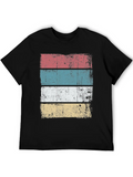 Retro Background Sunset Grunge Classic Cotton Tee – Unisex Comfort For Any Season