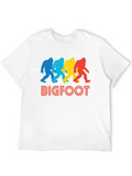 Retro Bigfoot Pop Art Classic Cotton Tee – Unisex Comfort For Any Season