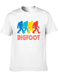 Retro Bigfoot Pop Art Classic Cotton Tee – Unisex Comfort For Any Season
