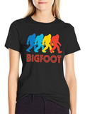 Retro Bigfoot Pop Art Classic Cotton Tee – Unisex Comfort For Any Season