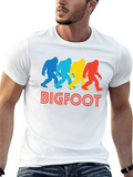 Retro Bigfoot Pop Art Classic Cotton Tee – Unisex Comfort For Any Season