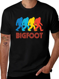 Retro Bigfoot Pop Art Classic Cotton Tee – Unisex Comfort For Any Season