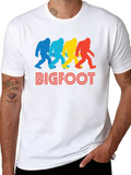 Retro Bigfoot Pop Art Classic Cotton Tee – Unisex Comfort For Any Season