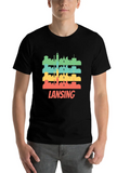 Retro Lansing MI Skyline Pop Art Classic Cotton Tee – Unisex Comfort For Any Season