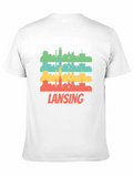 Retro Lansing MI Skyline Pop Art Classic Cotton Tee – Unisex Comfort For Any Season