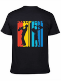 Retro Saxophone Classic Cotton Tee – Unisex Comfort For Any Season