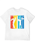 Retro Saxophone Classic Cotton Tee – Unisex Comfort For Any Season