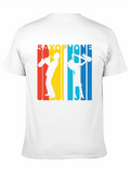 Retro Saxophone Classic Cotton Tee – Unisex Comfort For Any Season