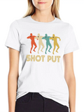 Retro Shot Put Pop Art Classic Cotton Tee – Unisex Comfort For Any Season
