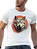 Retro Style Wolf Classic Cotton Tee – Unisex Comfort For Any Season