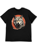Retro Style Wolf Classic Cotton Tee – Unisex Comfort For Any Season