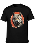 Retro Style Wolf Classic Cotton Tee – Unisex Comfort For Any Season
