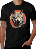 Retro Style Wolf Classic Cotton Tee – Unisex Comfort For Any Season