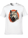 Retro Style Wolf Classic Cotton Tee – Unisex Comfort For Any Season