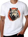 Retro Style Wolf Classic Cotton Tee – Unisex Comfort For Any Season